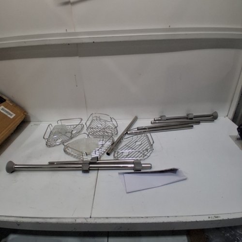 ZENNA HOME SHOWER CADDY 60" - 108" - CHROME (MODEL: E2181STL) image 2