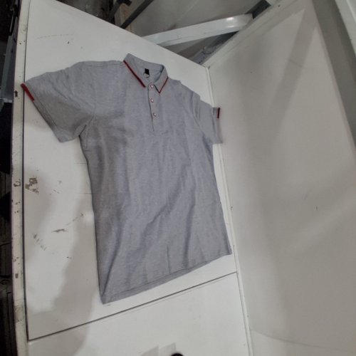 SHORT SLEEVE POLO SHIRT - 3XL (185/104A) - GRAY WITH RED TRIM image 2