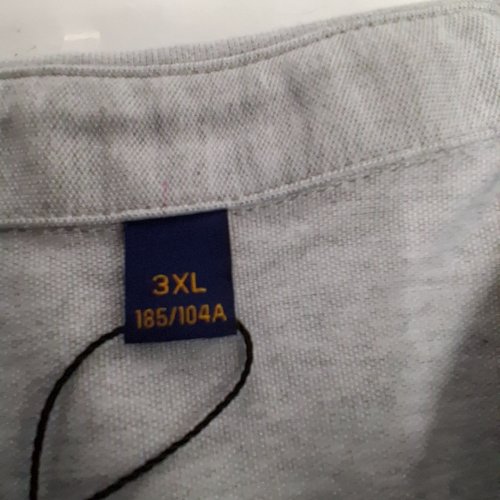 SHORT SLEEVE POLO SHIRT - 3XL (185/104A) - GRAY WITH RED TRIM image 3
