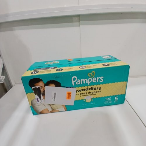 100PK PAMPERS SWADDLERS 100% LEAKPROOF DISPOSABLE BABY DIAPERS - SIZE 5 image 2