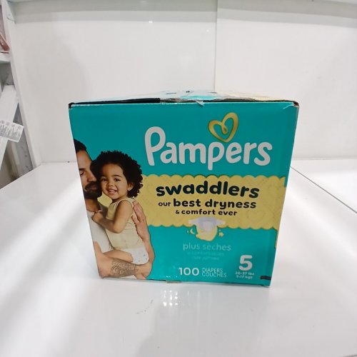 100PK PAMPERS SWADDLERS 100% LEAKPROOF DISPOSABLE BABY DIAPERS - SIZE 5 image 3