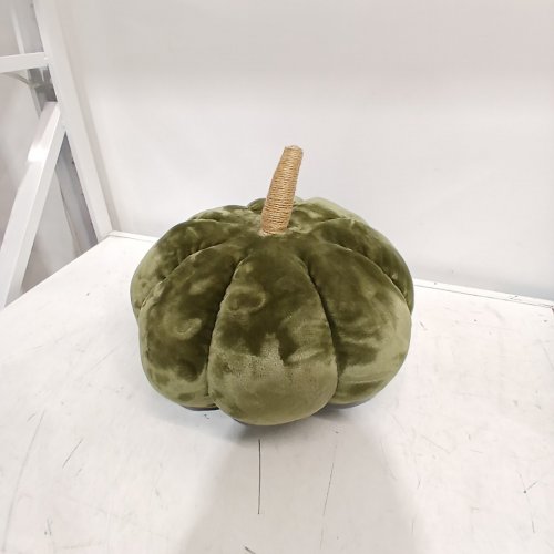 ORCHARD ROAD DECORATIVE PUMPKIN PILLOW - 13" X 15.7" - GREEN (ITEM: 2937586) image 2