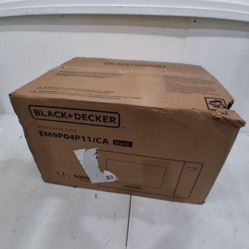 BLACK+DECKER COUNTERTOP MICROWAVE OVEN - 1.1 CU. FT/900W - BLACK (MODEL: EM9P04P11/CA) image 4