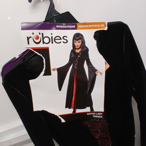 WOMEN'S RUBIES GOTHIC COSTUME DRESS - MEDIUM (8-10) - BLACK AND RED image 3