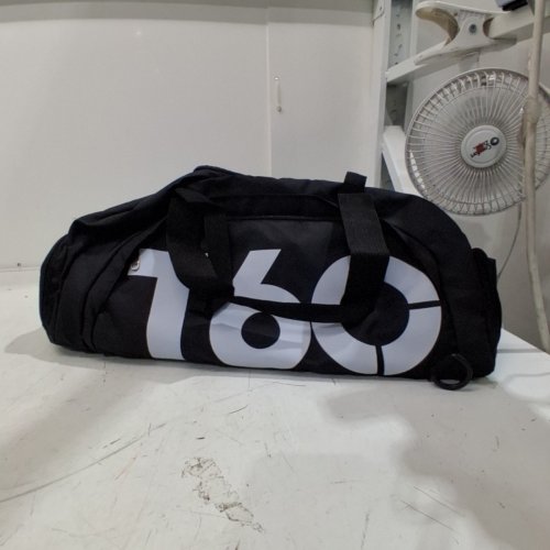 CALANDIS WATERPROOF YOGA GYM DUFFEL BAG WITH STRAP- BLACK image 2