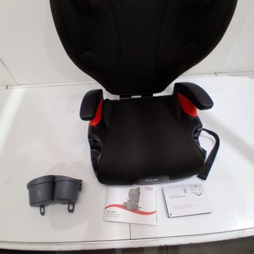 BRITAX SKYLINE 2-STAGE BELT-POSITIONING BOOSTER CAR SEAT WITH 2-LAYER IMPACT PROTECTION - 40-120LB CAPACITY - DUSK/BLACK (MODEL: E1C249H) image 4