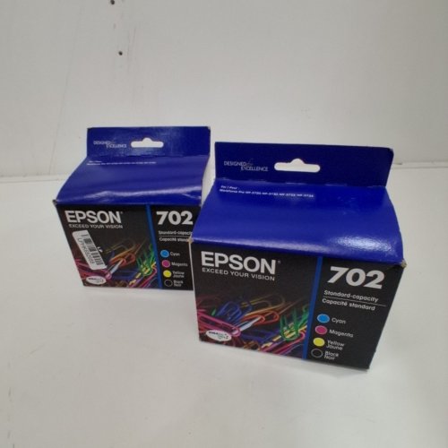 2 EPSON 702 DURABRITE ULTRA STANDARD CAPACITY INK CARTRIDGES FOR SELECT WORKFORCE PRO PRINTERS - BLACK, CYAN, YELLOW, MAGENTA (MODEL: T702120-BCS) image 2