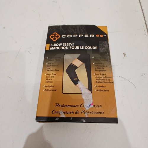 UNISEX COPPER88 ELBOW COMPRESSION SLEEVE - MEDIUM - BLACK (MODEL: CPB02-M) image 5