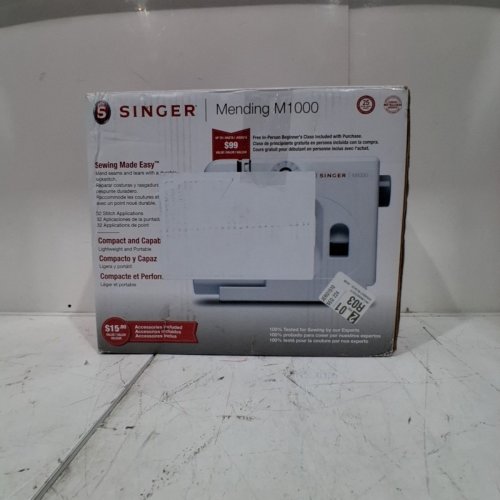 SINGER SEWING & MENDING MACHINE - 32 STITCH APPLICATIONS - WHITE (MODEL: M1000) image 5