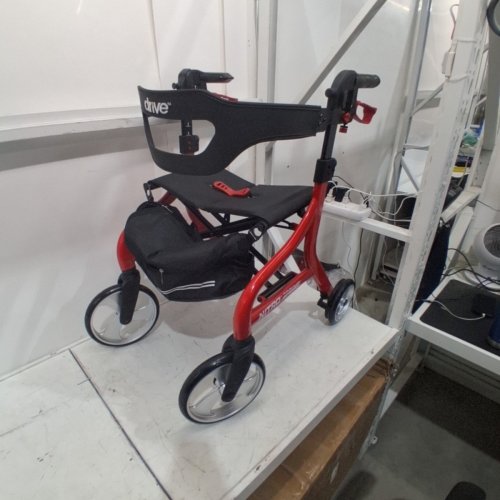 DRIVE NITRO ALUMINUM SPRINT ROLLATOR WALKER - 300LB CAP - RED (MODEL: 10266RD) image 2