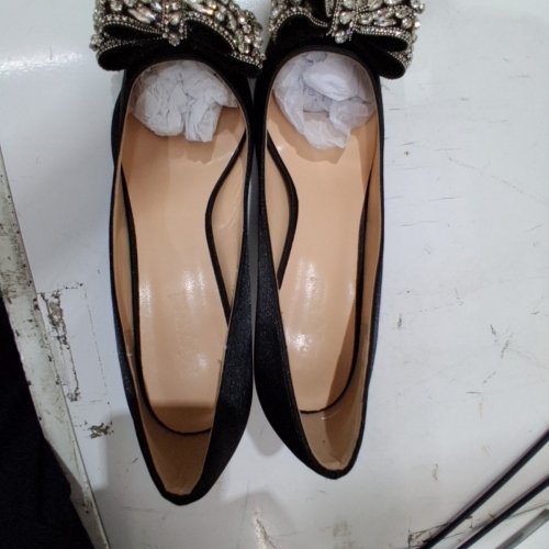 ROJEY VESSI JEWELED BOW POINTED-TOE PUMPS - 40 - BLACK (MODEL: 301680-E7) image 4