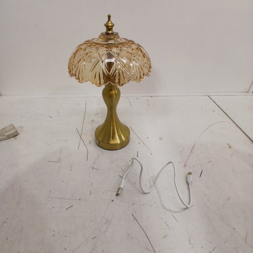 LED CORDLESS GLASS TABLE LAMP-11" - GLASS/BEIGE image 4