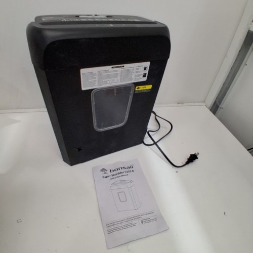 BONSAII 6-SHEET CROSSCUT PAPER AND CREDIT CARD PAPER SHREDDER - 3.4 GAL - BLACK (MODEL: C237-B) image 3