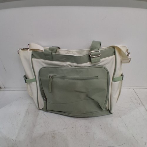 HOMESPON WORK LUNCH TOTE BAG - CREAM WHITE/GREEN image 2