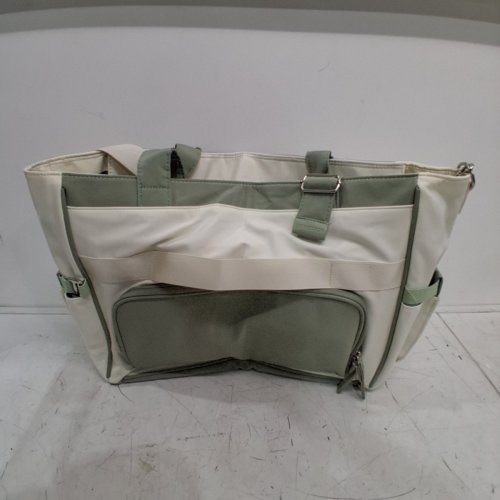 HOMESPON WORK LUNCH TOTE BAG - CREAM WHITE/GREEN image 3