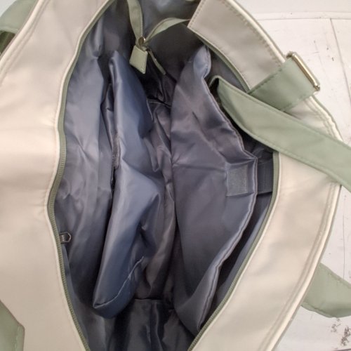 HOMESPON WORK LUNCH TOTE BAG - CREAM WHITE/GREEN image 4