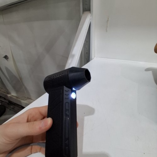 MINI RECHARGEABLE HANDHELD JET FAN WITH LED LIGHT, BRUSHLESS MOTOR AND ATTACHMENTS - BLACK image 2