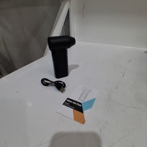 MINI RECHARGEABLE HANDHELD JET FAN WITH LED LIGHT, BRUSHLESS MOTOR AND ATTACHMENTS - BLACK image 3