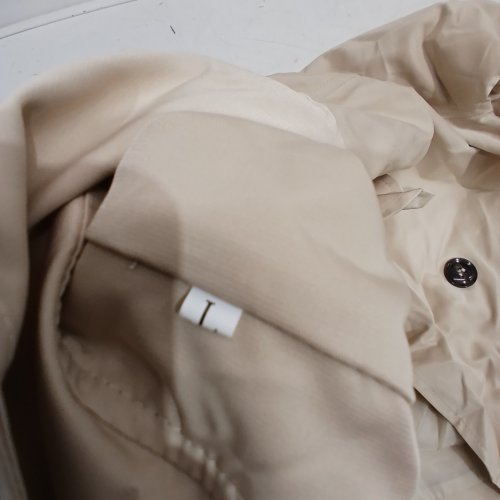WOMEN'S MOMUK CROPPED LONG SLEEVE TRENCH COAT - LARGE - BEIGE image 2