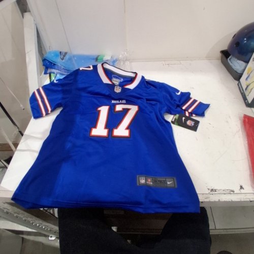 YOUTH NIKE NFL ON FIELD OFFICIAL APPAREL- BUFFALO BILLS -JOSH ALLEN #17 JERSEY - EXTRA LARGE - BLUE image 2