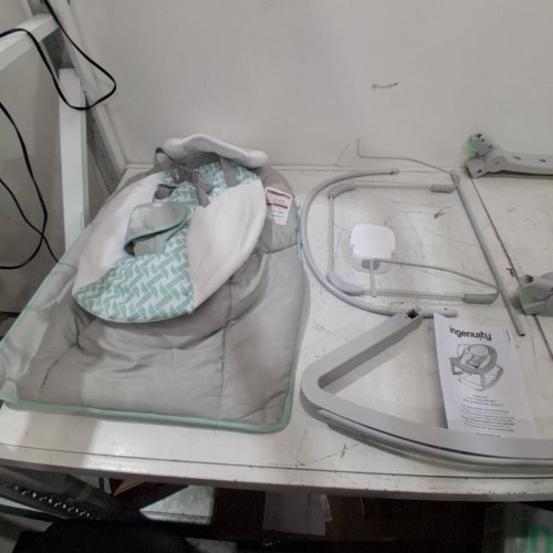 INGENUITY KEEP COZY 3-IN-1 GROW WITH ME VIBRATING BABY BOUNCER SEAT & ROCKER - 6-40LBS - BLUE/GREY image 3