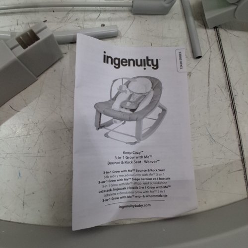 INGENUITY KEEP COZY 3-IN-1 GROW WITH ME VIBRATING BABY BOUNCER SEAT & ROCKER - 6-40LBS - BLUE/GREY image 5