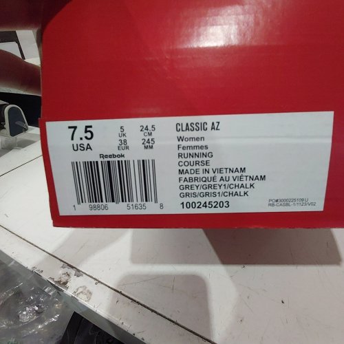WOMEN'S REEBOK CLASSIC AZ SNEAKER - SIZE 7.5 - SOFTGREY/GREY1/CHALK image 2