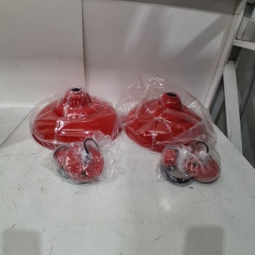 2PK ROUND RED LIGHT FIXTURE - RED image 3