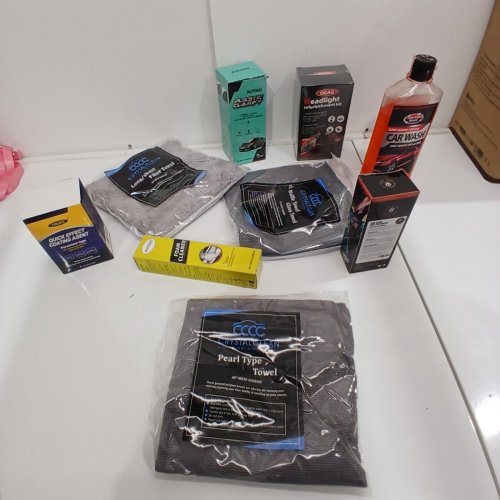 9PC CRYSTAL CLEAN CAR DETAILING KIT - INTERIOR FOAM CLEANER, ANTI-FOG, NANO COATING, HEADLIGHT CLEANER, TIRE SHINER & 3 MICROFIBER TOWELS image 2