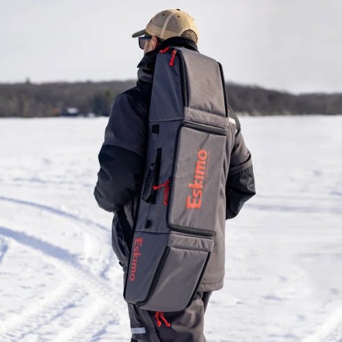 ESKIMO ICE FISHING ROD LOCKER CARRY BAG - 32" - GRAY AND BLACK (MODEL: 46307) image 2