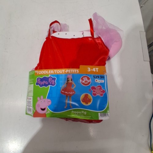 GIRL'S DISGUISE PEPPA PIG TODDLER COSTUME - 3-4T - RED/PINK (STYLE: 120699M) image 2