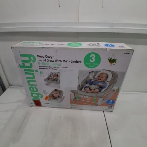 INGENUITY 3-IN-1 GROW WITH ME BOUNCER & ROCKER - 6-40 LBS - NEUTRAL (MODEL: 17499) image 4