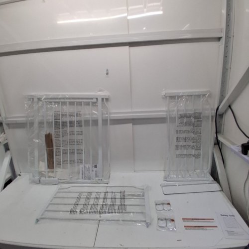 ALLAIBB EXTRA WIDE METAL PRESSURE BABY/PET GATE FOR ENTRANCEWAYS - 57"-62" X 31" - WHITE (MODEL: W046) image 2