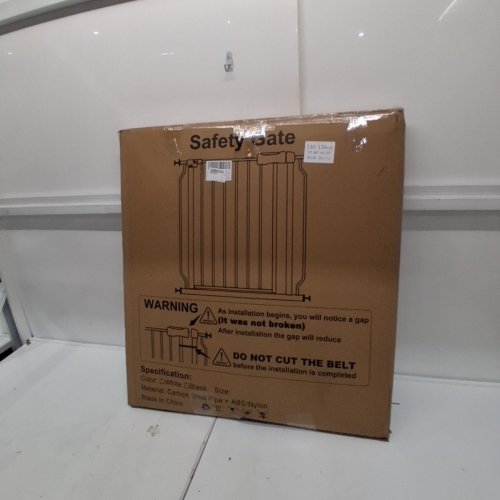 ALLAIBB EXTRA WIDE METAL PRESSURE BABY/PET GATE FOR ENTRANCEWAYS - 57"-62" X 31" - WHITE (MODEL: W046) image 4