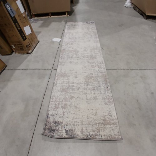 MACHING WASHABLE RUNNER RUG - 2.5FT X 8FT - GREY image 2