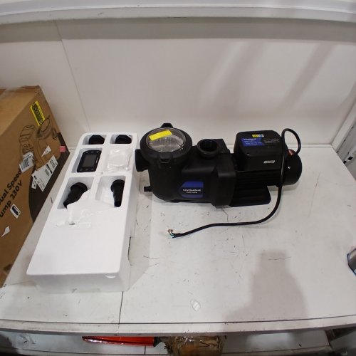 VIVOHOME 2.0HP POOL PUMP DUAL SPEED WITH WIRELESS REMOTE CONTROL - 2.0/0.5 H/P, 220-240 V - BLACK (MODEL: VH1896) image 3