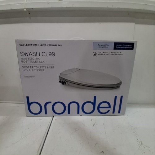BRONDELL SWASH CL99 NON-ELECTRIC BIDET ELONGATED TOILET SEAT - 18.5" X 14.3" - WHITE (MODEL: CANCL99-EW/1442195) image 4