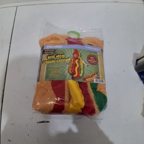BABY HOT DOG COSTUME - 0-6 MONTHS - RED, YELLOW AND GREEN image 3
