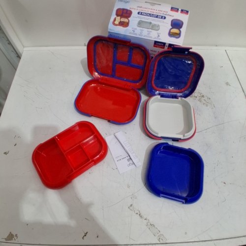 2PC BENTGO LUNCHBOXES - RED/BLUE (MODEL : 1997883) image 3