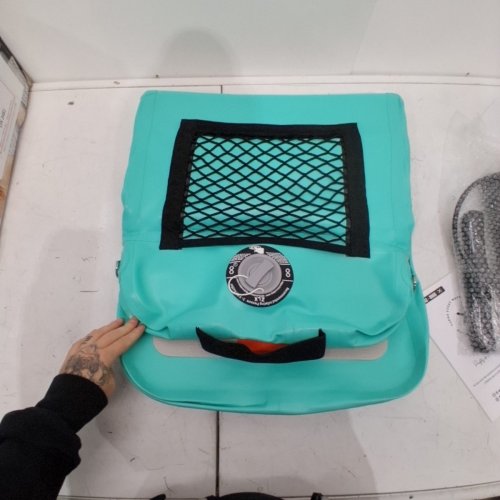 ZLX INFLATABLE SEAT FOR KAYAKS/CANOES/SUP WITH PUMP AND STORAGE BAG - 250LB CAPACITY - TEAL/WHITE/ORANGE (MODEL: HL-ZLX-B-014) image 4