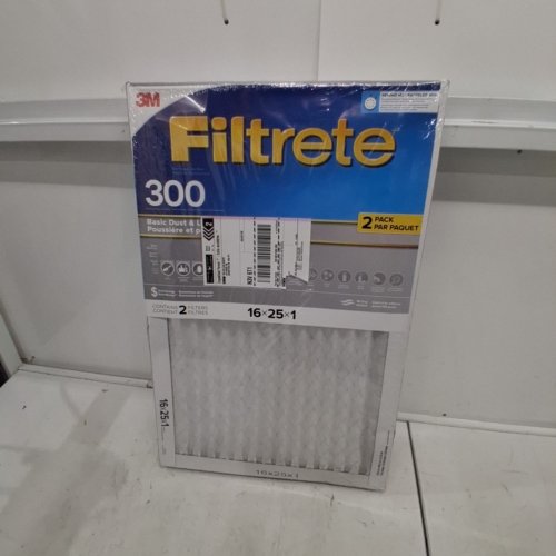 2PK FILTRETE BASIC DUST AND LINT PLEATED FILTER - MPR 300 - 16" X 25" X 1" - WHITE image 5