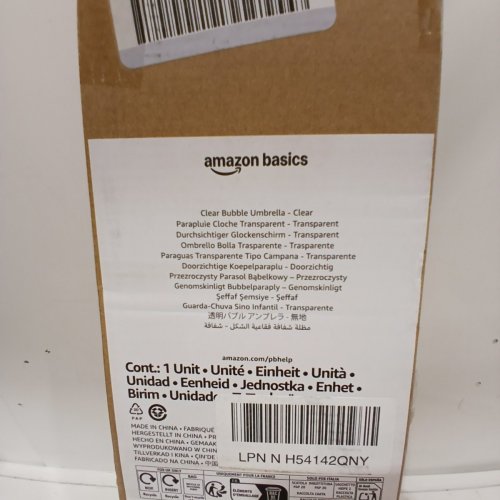 AMAZON BASICS ROUND BUBBLE UMBRELLA - 35" - CLEAR image 3