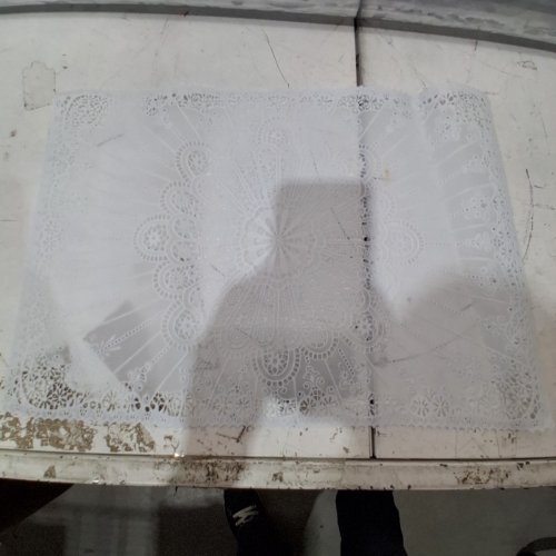 PVC PLASTIC TABLE COVER - PVC RECTANGULAR DESK MAT FOR DINING TABLE/WORK TABLE - 45" X 45" - CLEAR (MODEL: f085-20t-10702030) image 3