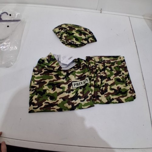 3PC CAMOUFLAGE PRIVATE COSTUME SET - MEDIUM (8-10) GREEN, BROWN, AND TAN image 2