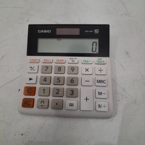 CASIO WIDE DESKTOP 10 DIGIT CALCULATOR - MH-10M - WHITE image 2