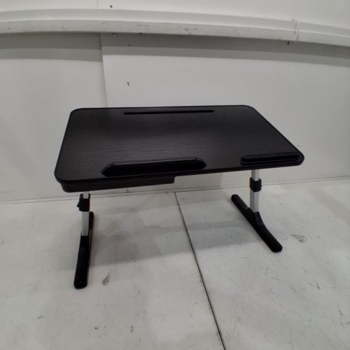 BESIGN LT05 ADJUSTABLE PORTABLE AND FOLDABLE LAPTOP TABLE/DESK WITH PENCIL TRAY - 21" X 12" - BLACK image 2