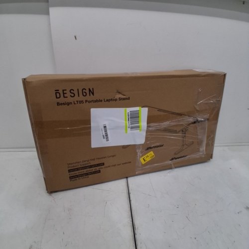BESIGN LT05 ADJUSTABLE PORTABLE AND FOLDABLE LAPTOP TABLE/DESK WITH PENCIL TRAY - 21" X 12" - BLACK image 4
