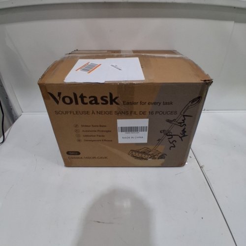 VOLTASK CORDLESS ELECTRIC SNOW SHOVEL WITH CHARGER AND LED LIGHTS - 16" - 48V - BLACK/ORANGE (MODEL: CSS004-160) image 5