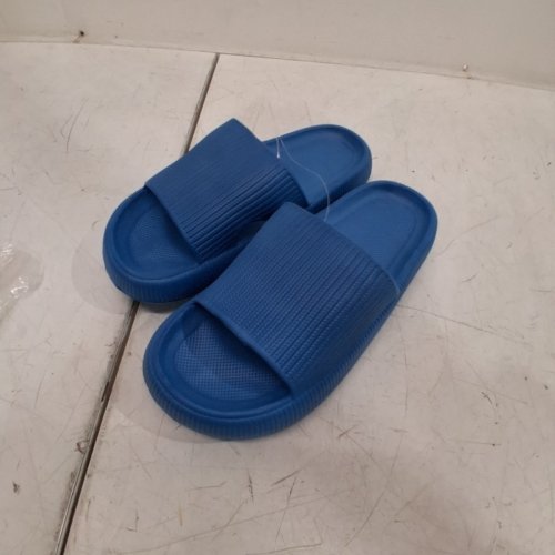 UNISEX THICK CUSHIONED PILLOW SLIDES - 40-41 - BLUE image 3