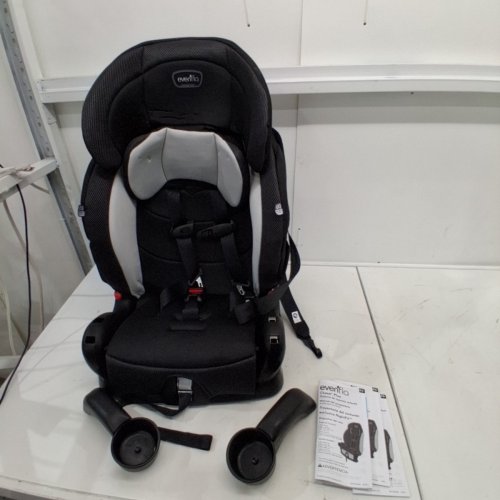 EVENFLO CHASE PLUS 2-IN-1 BOOSTER CAR SEAT FOR KIDS, 5-POINT HARNESS CONVERTS TO HIGH BACK BOOSTER - HURON/BLACK/GREY (MODEL: 30712344C) image 3